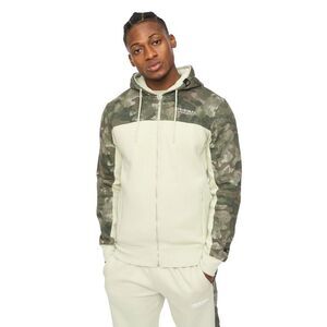 Crosshatch Mens Branton Full Zip Hoodie / Light Olive